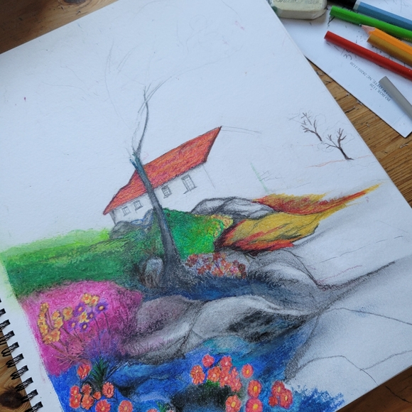 Mis Pinturas, " La tormenta" Original "THE STORM" - Picture 4 of 7